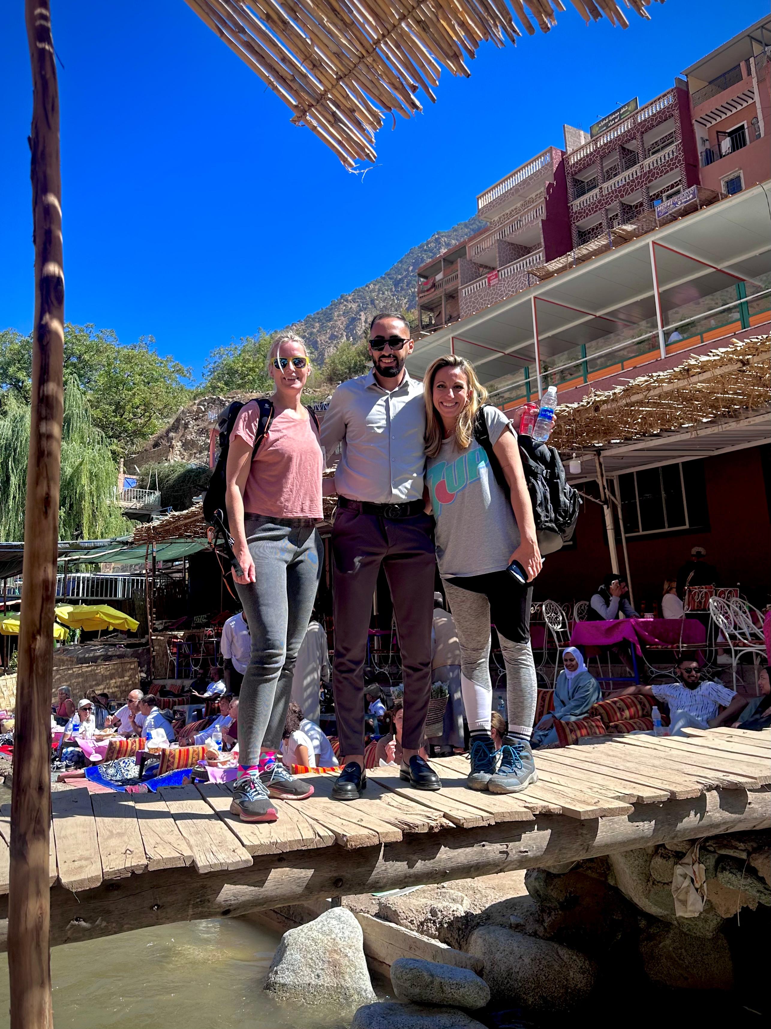 happy tourists in minivan